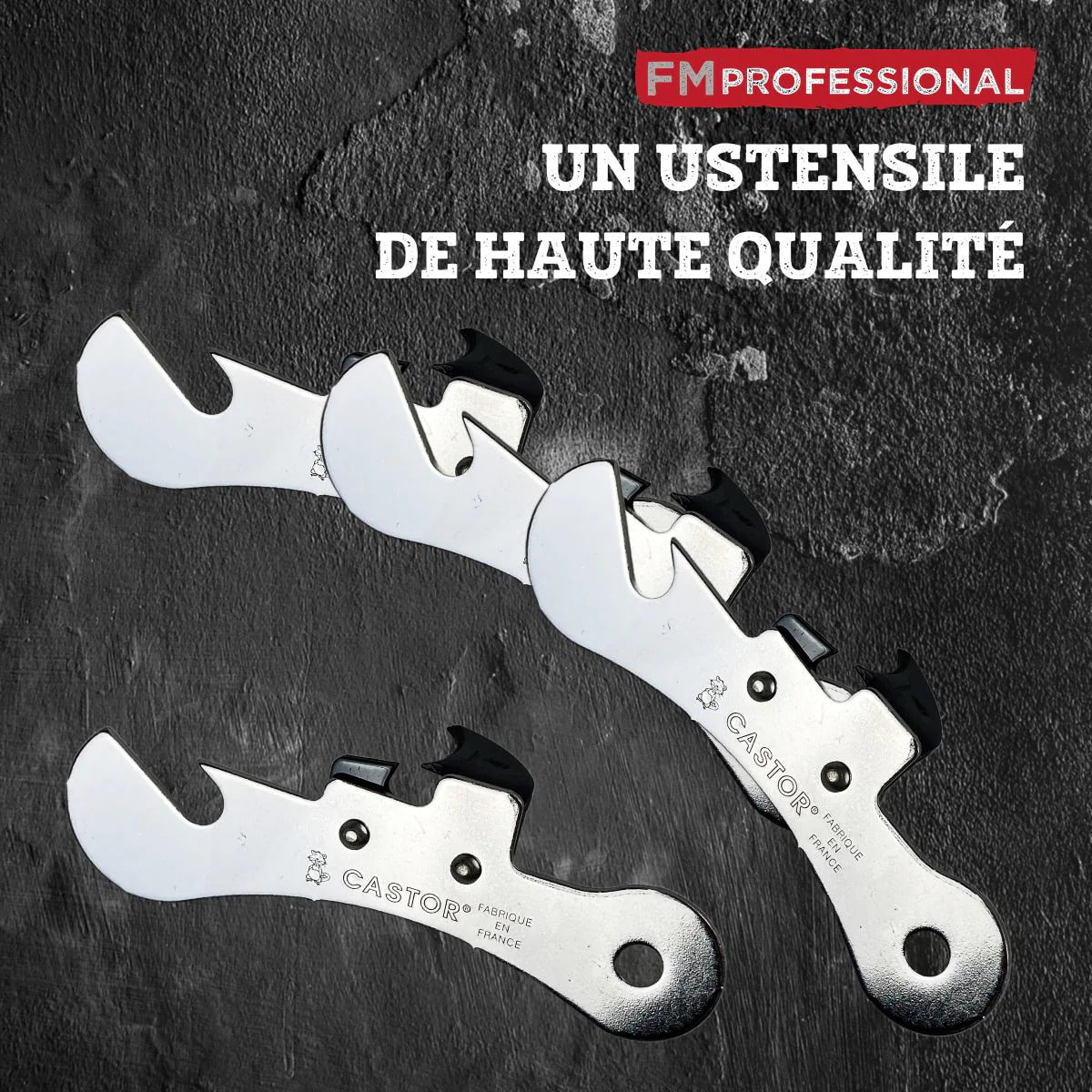 Lot de 4 ouvre-boites FM Professional