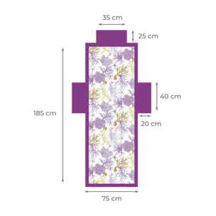 Telo Mare Lettino In Microfibra Disegno Coralli