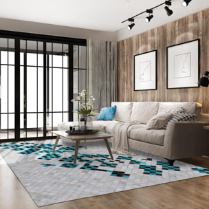 Tapis peau de vache kilim fait main DICU