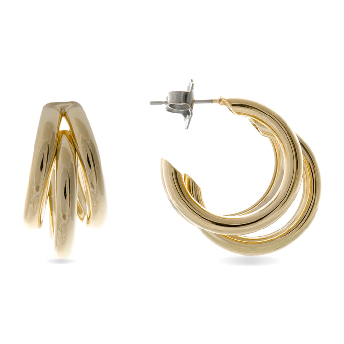 Pendientes acabados en oro amarillo de 18K