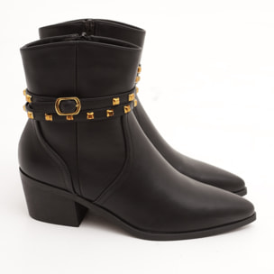 TRONCHETTO TEXANO BORCHIE NERO