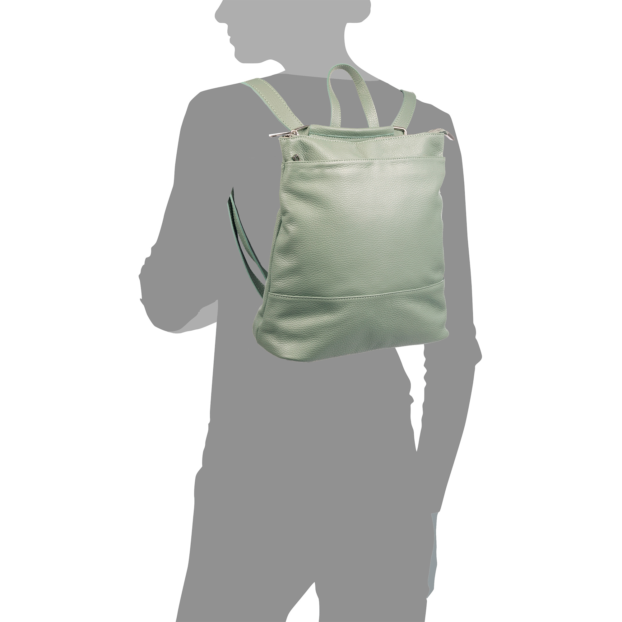 Asigliano bolso mochila de piel auténtica Dollaro.