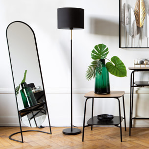 Lampadaire "Jule" - noir et doré - métal H151 cm