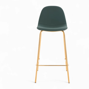 Pack 4 chaises pour îlot central blanches et vertes 65 cm - Henrik