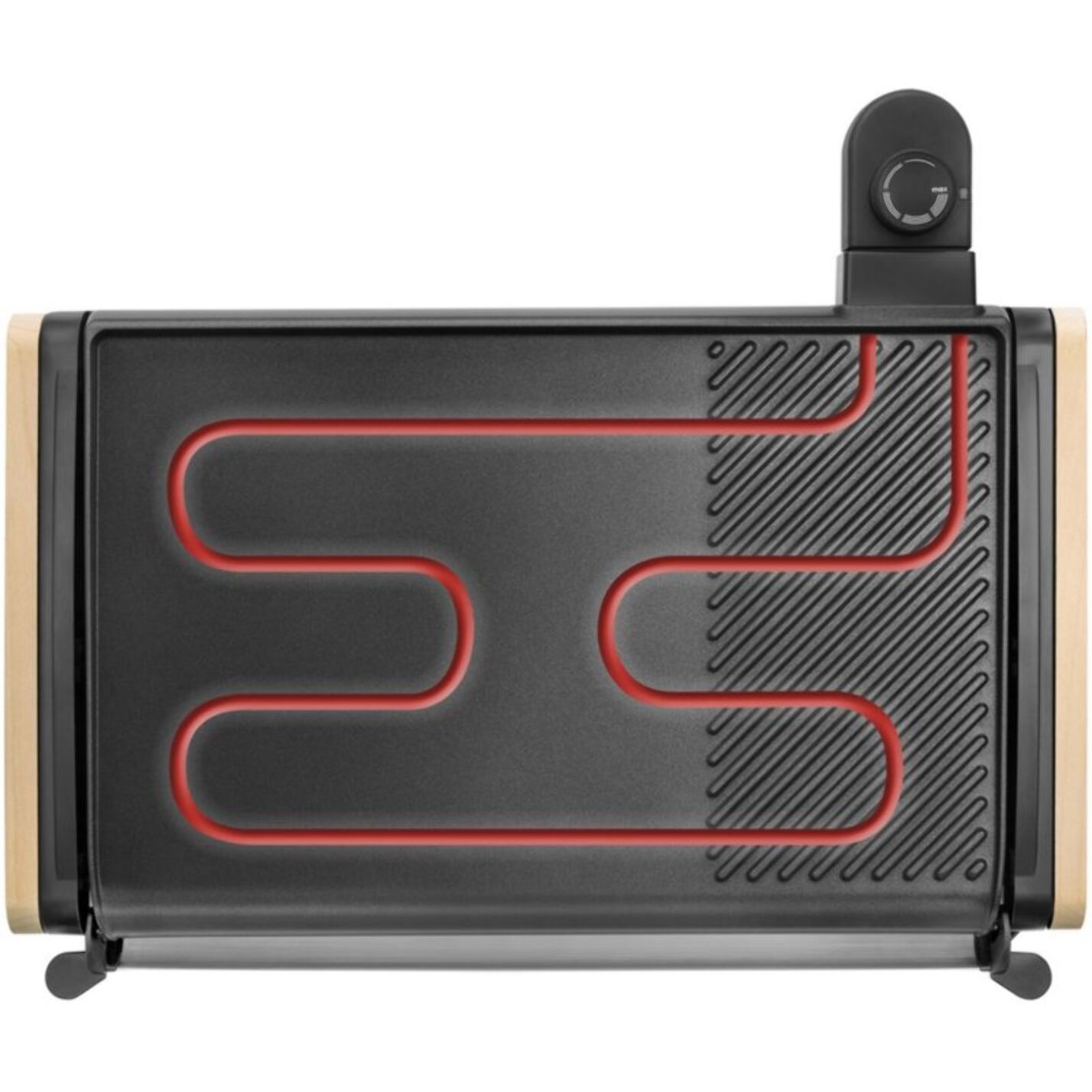 Plancha électrique LAGRANGE 229012 bois clair à poser, 43x28 cm