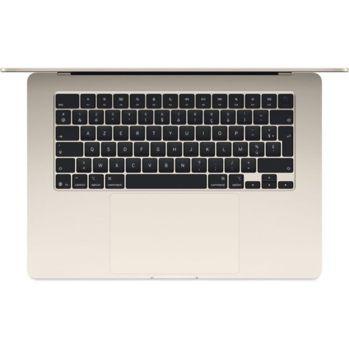 Ordinateur Apple MACBOOK Air 15" Puce M4 CPU 10 / GPU 10 coeurs Mémoire RAM 24Go Stockage 512Go SSD Retina Lumière stellaire