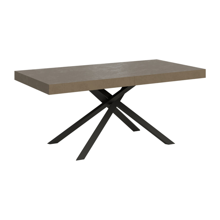 Mesa extensible 90x180/440 cm Karida gris paloma patas antracita