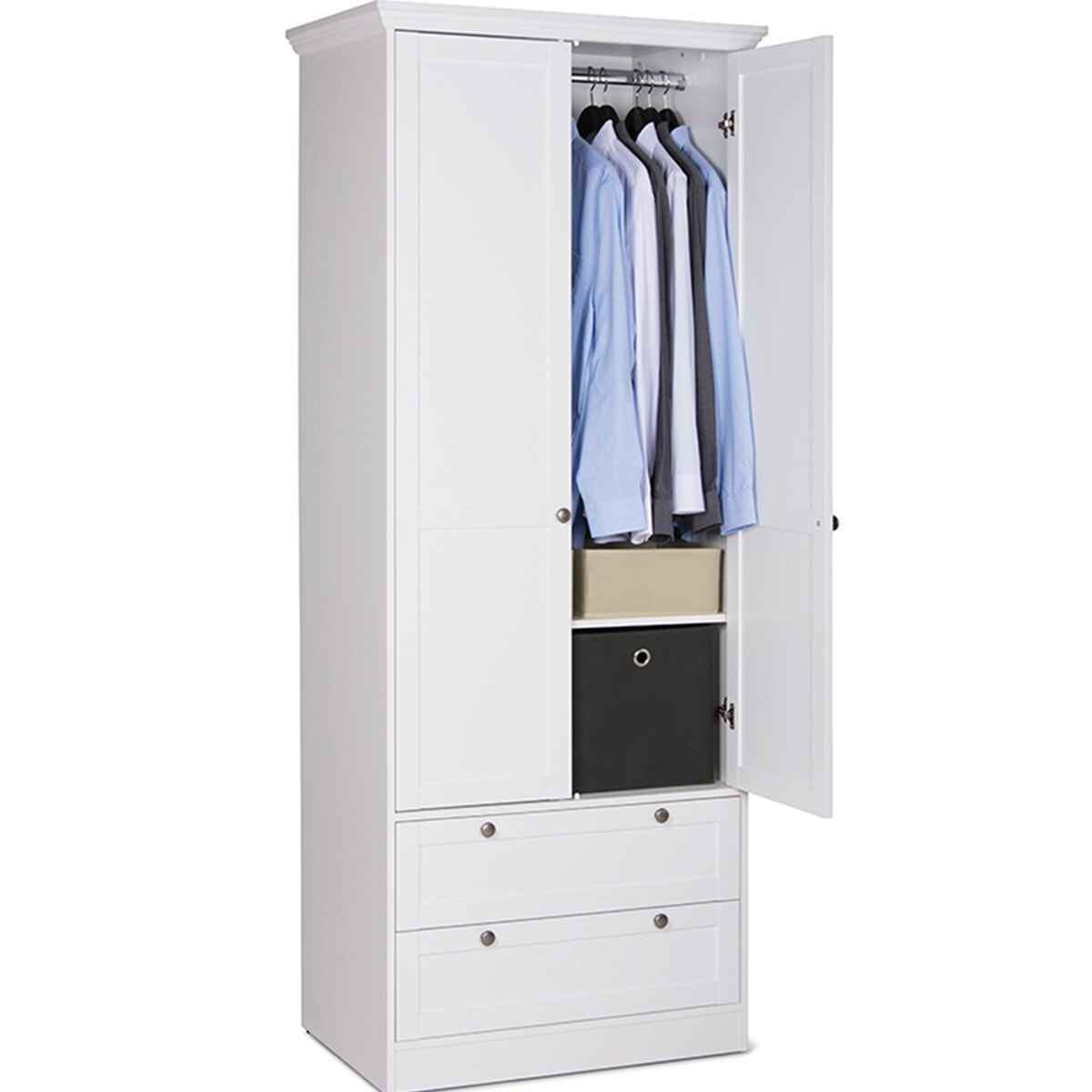 Armoire 2 portes 2 tiroirs - ALIX