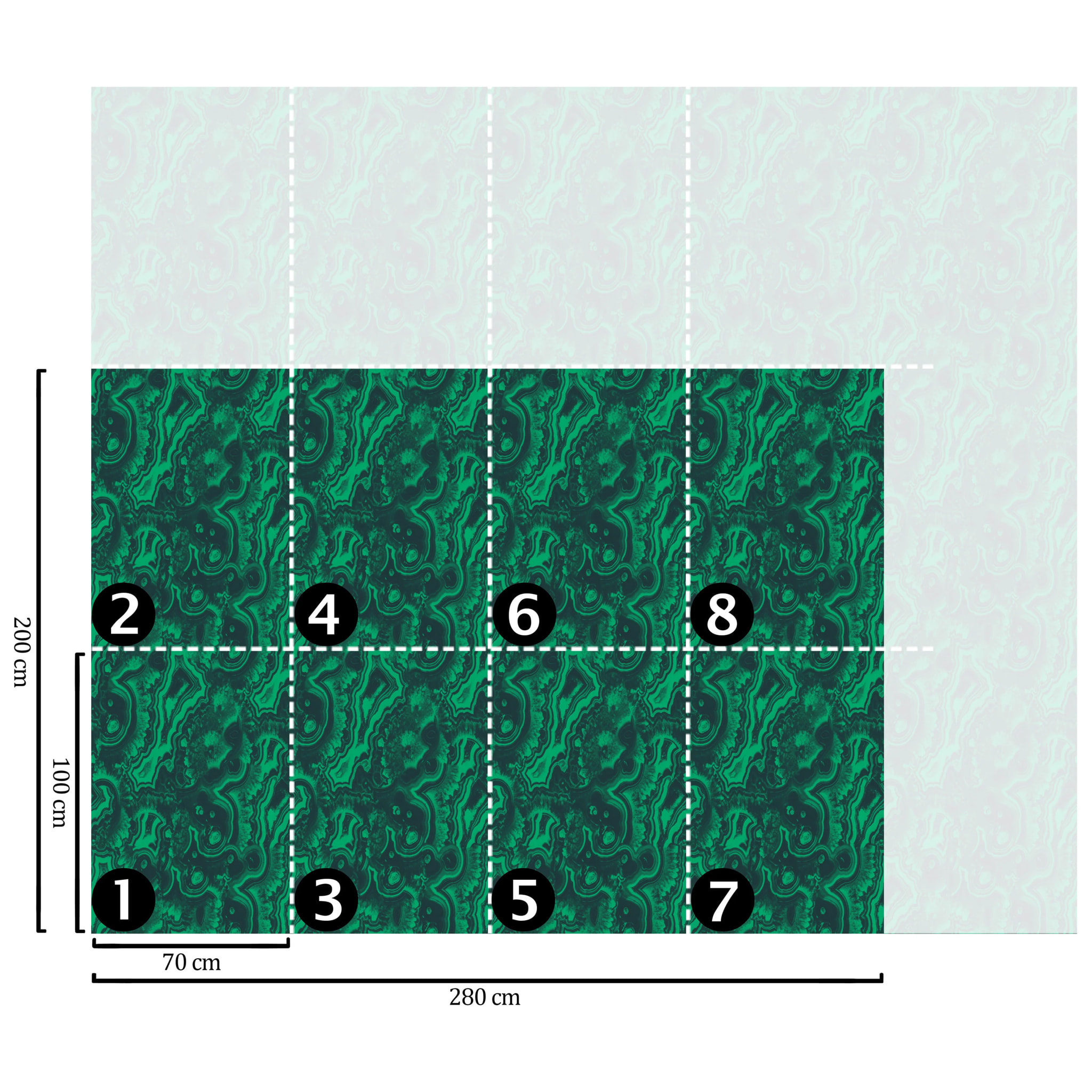 Carta da Parati Malachite Verde