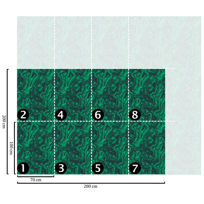 Carta da Parati Malachite Verde