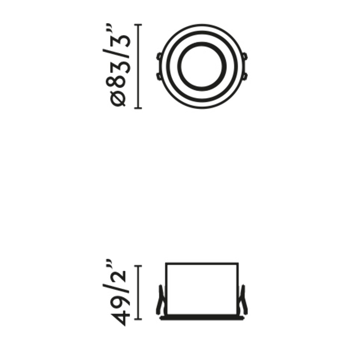 DOP Lampe encastrable blanc 8W 3000K
