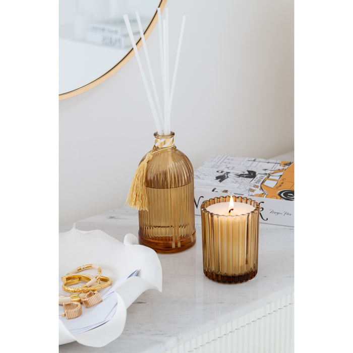 J-Line bâtonnets parfumés Magic - Sunlit Sands - verre - blanc/or - small