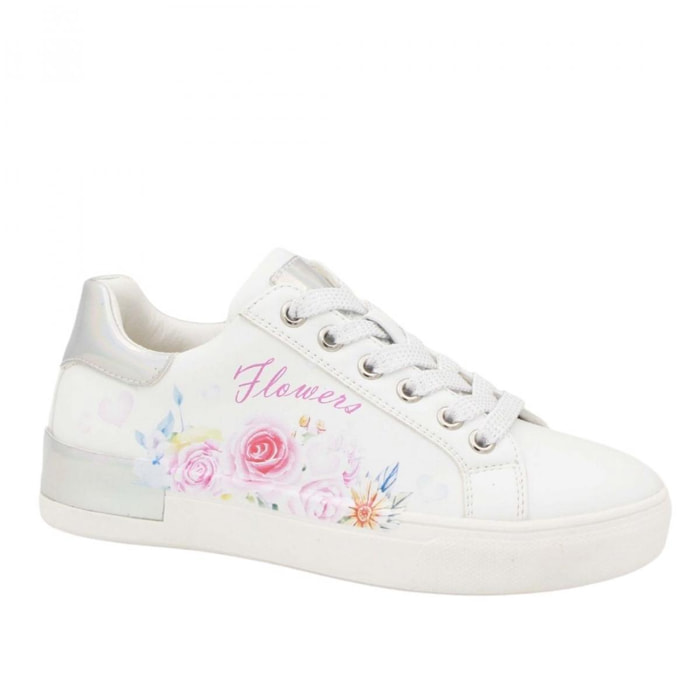 Scarpe Sneakers Bambina Fiori Love Details Lei Love Details Bianco