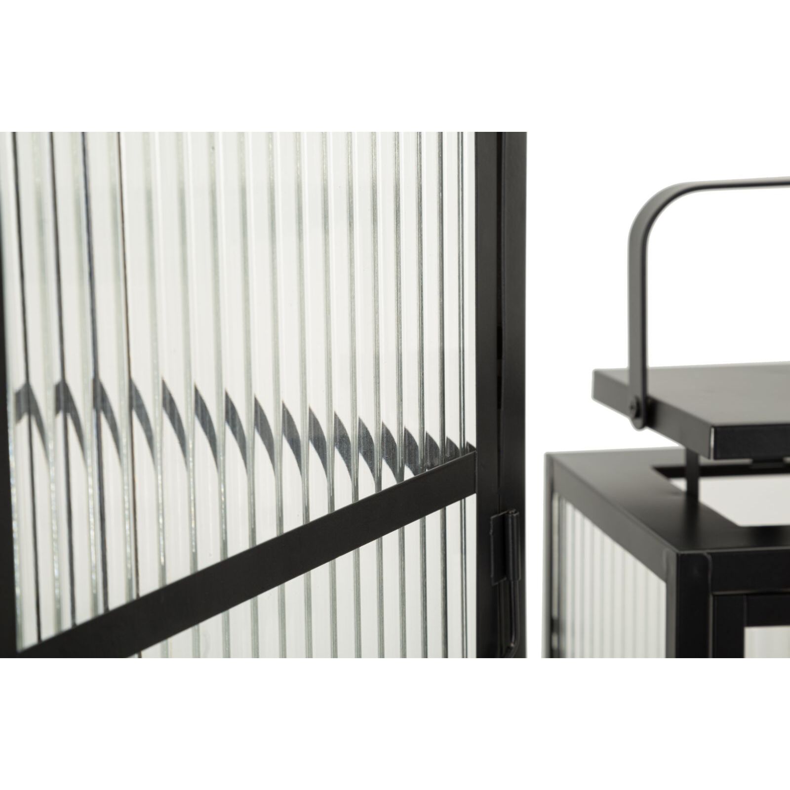 LANTERNE ANDROMEDA TRIS CM 25,5X25X50-X20,5X20X40-15,3X15X29,5 (VETRO TEMPERATO)