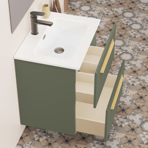 Conjunto de baño Melody, Alday, 60 cm, Verde Musgo