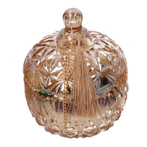 Candela profumata in vetro con frutta cm24x13h8