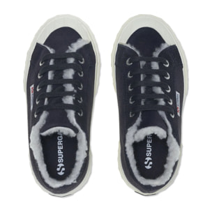 Sneakers Superga Bambino/A Blu 2630 KIDS STRIPE SUEDE FUR