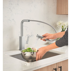 GROHE Robinet évier cuisine Tallinn avec douchette extractible, bec en L Finition supersteel 30420DC0