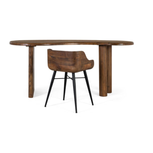 Silla de Madera de Teka 45 Cm Estilo Rústico Moderno