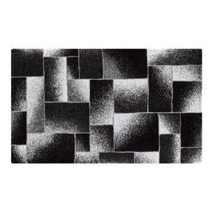 Tappeto Jacquard Ideale Salotto Camera Ingresso Made In Italy Antiscivolo, Lavabile, Morbido Disegno Tetrix Nero By Suardi