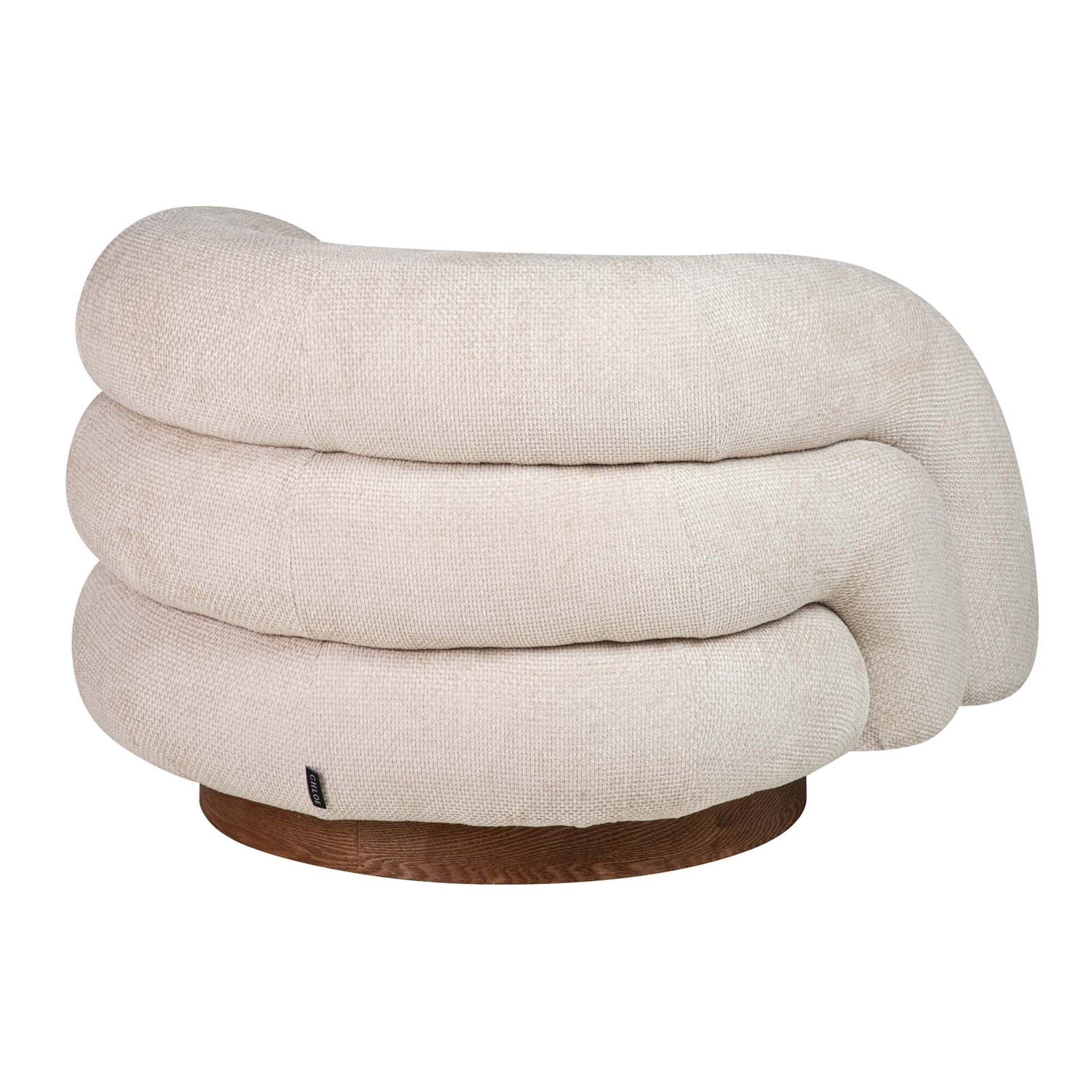 Butaca Chenilla Beige Flux 100x89x60 Cm