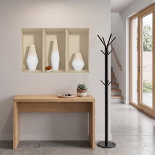 Stickers muraux 3D | Sticker Mural Autocollant effet 3D Vases en bois blanc - Stickers adhésifs 3D Chambre Salon Trompe l'oeil