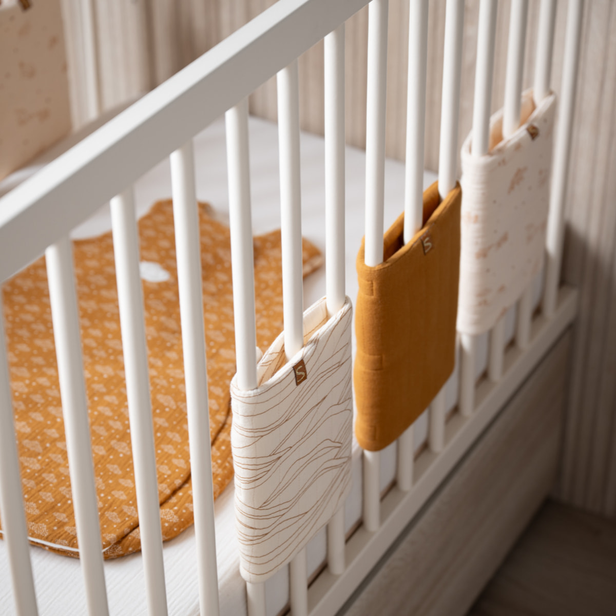 Protections de barreaux de lit en coton