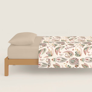 Juego de Sábanas Estampadas - 100% Algodón - Incluye 1 o 2 Fundas de Almohada + 1 Sábana Bajera - Ashley