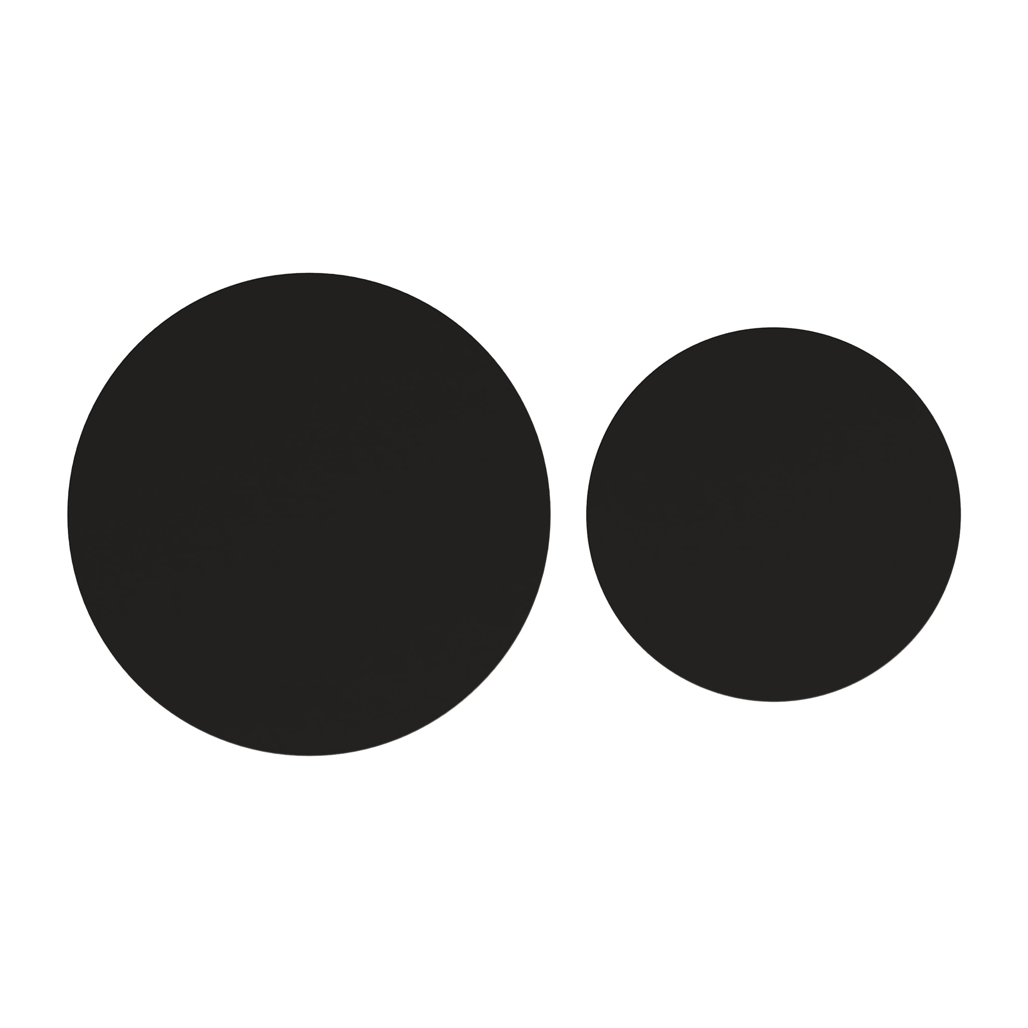 Tables basses rondes en rotin et plateau noir (lot de 2) - Owan