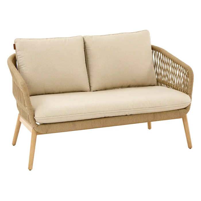 Canapé de jardin Orissa 2 places beige