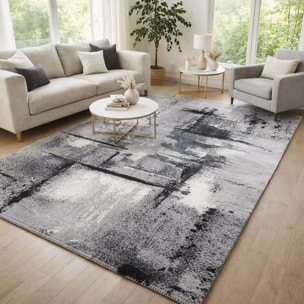 Tapis salon et chambre tissé motif abstrait LOLE