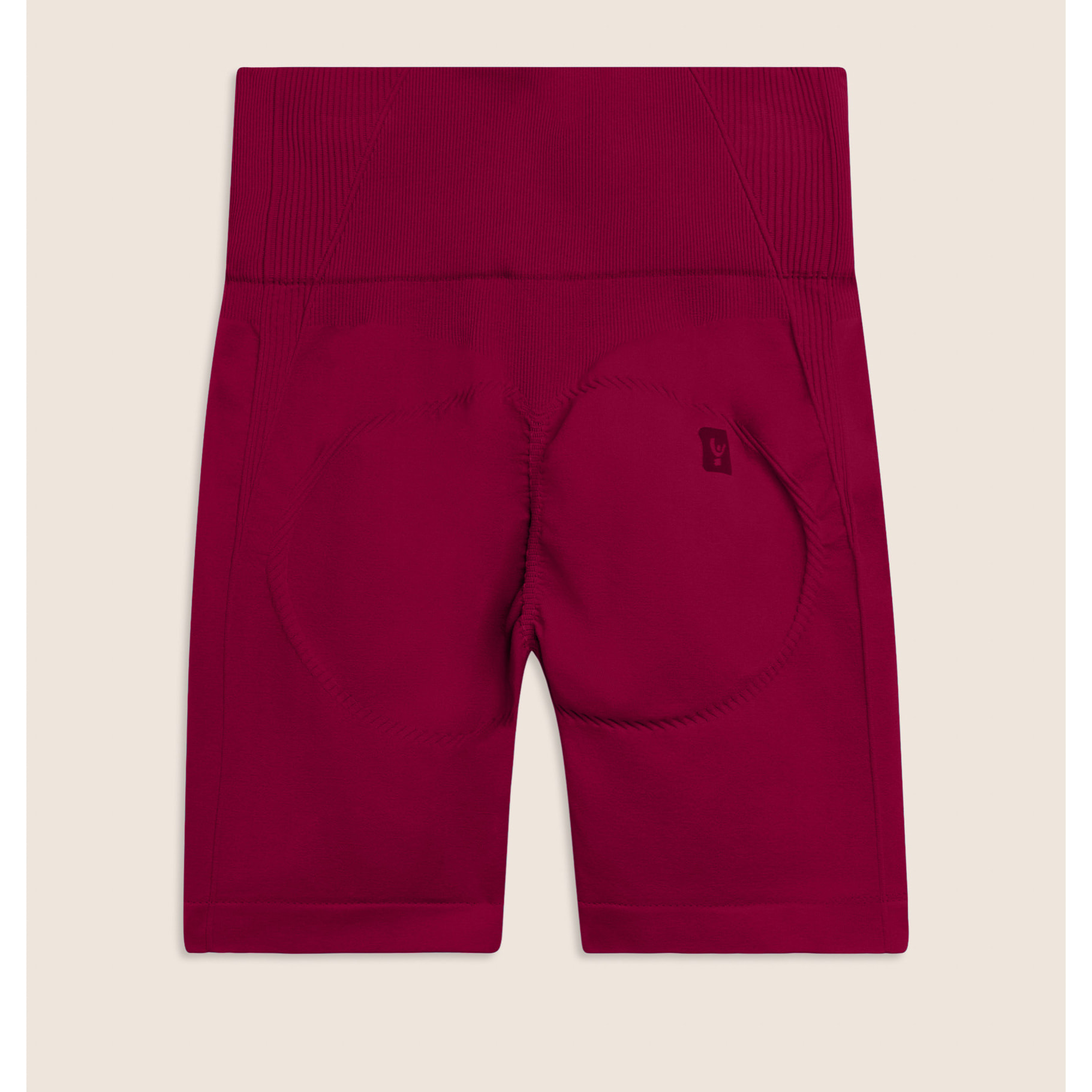 Leggings Corti Seamless con Vita Alta e Inserti in Costina