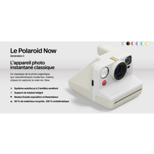 Appareil photo Instantané POLAROID Now Generation 3 Pebble white