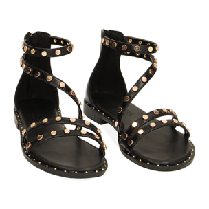 Sandalias planas negras