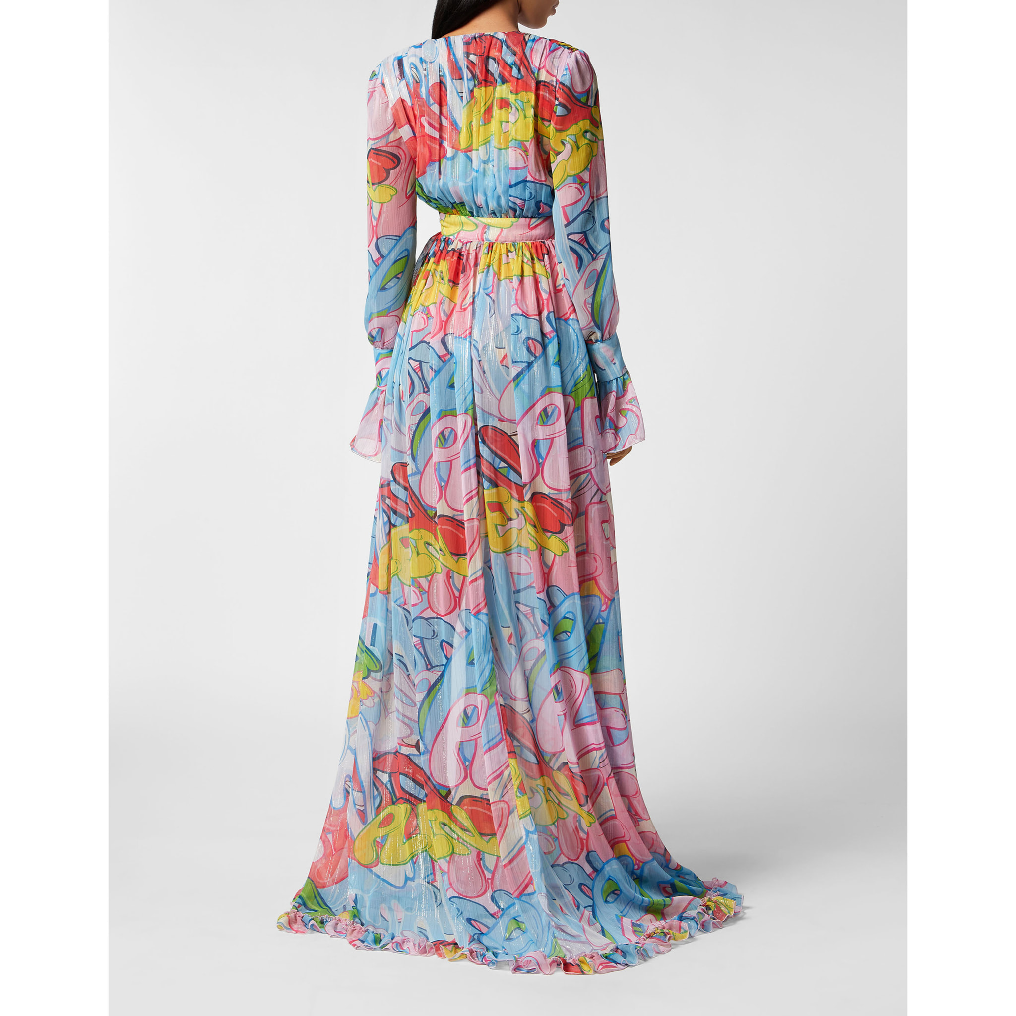 PHILIPP PLEIN Long Dress BOMBING GRAFFITI