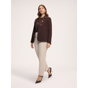 Fiorella Rubino - Blazer con chiusura asimmetrica - Marrone