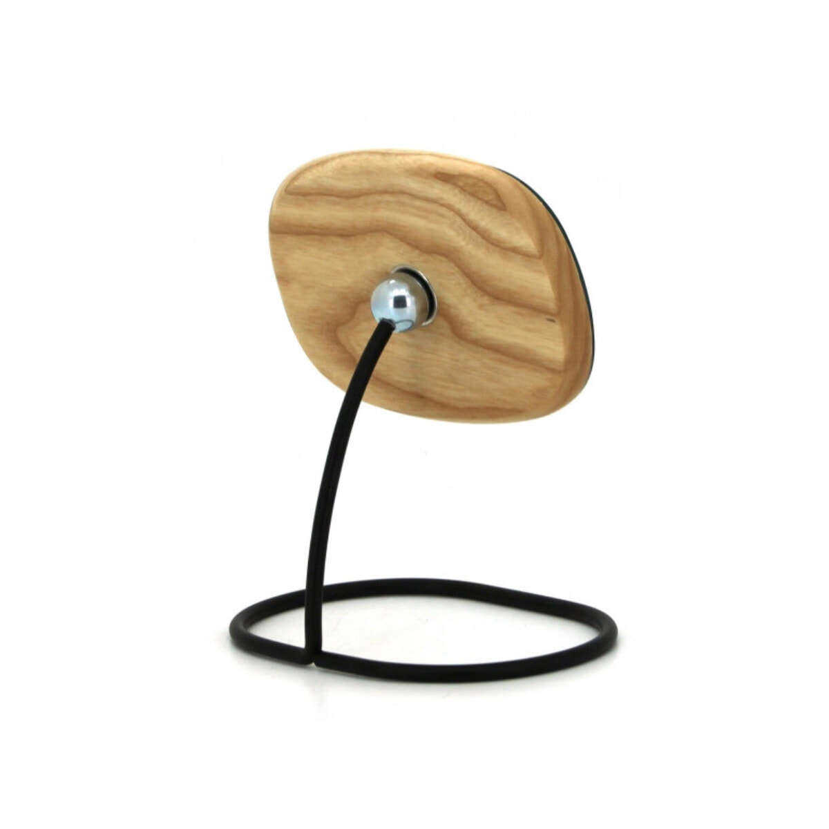 Lot de 2 petits miroirs sur pied inclinables/détachables en bois et métal - ZOOM
