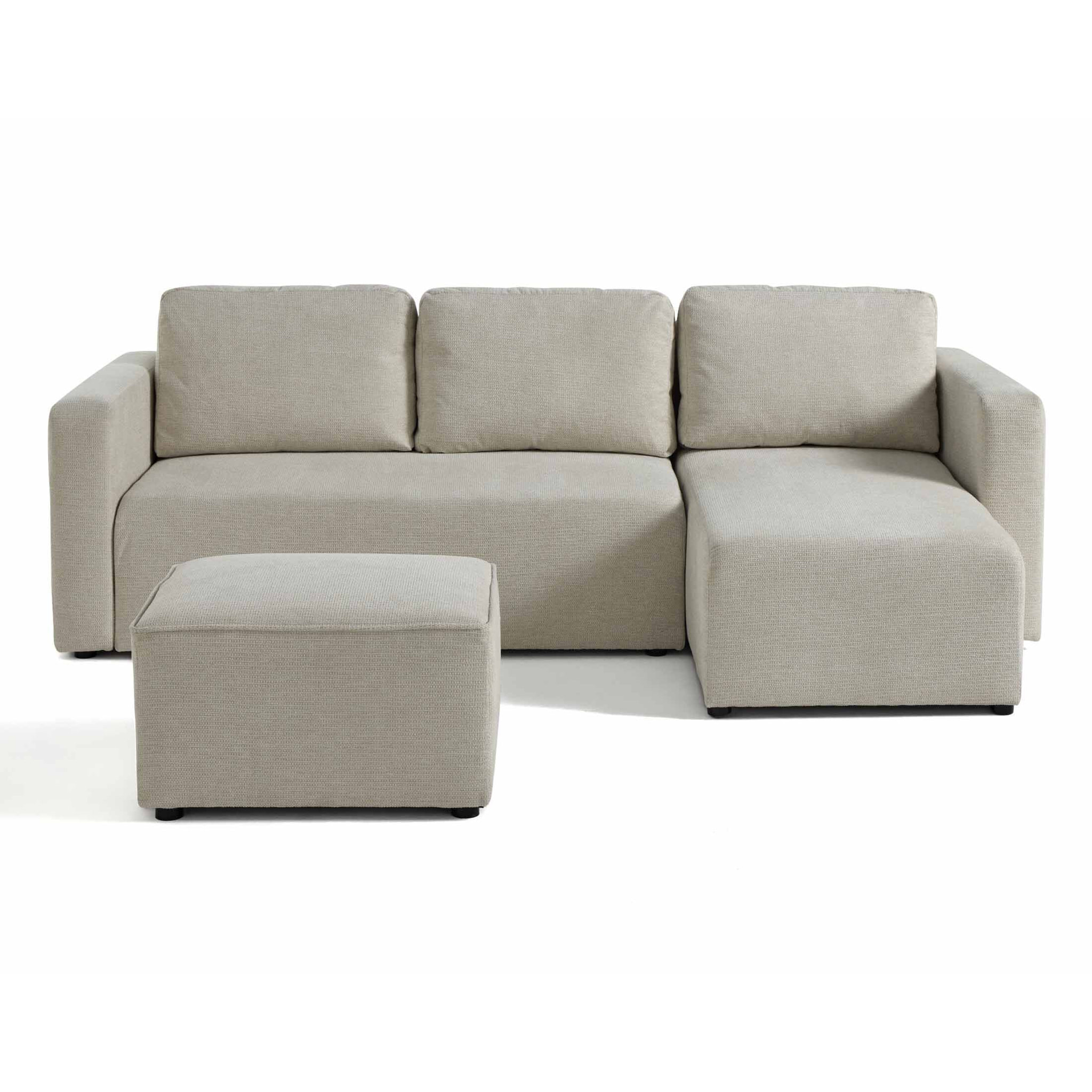 Canopy - pouf - en tissu texturé - Beige
