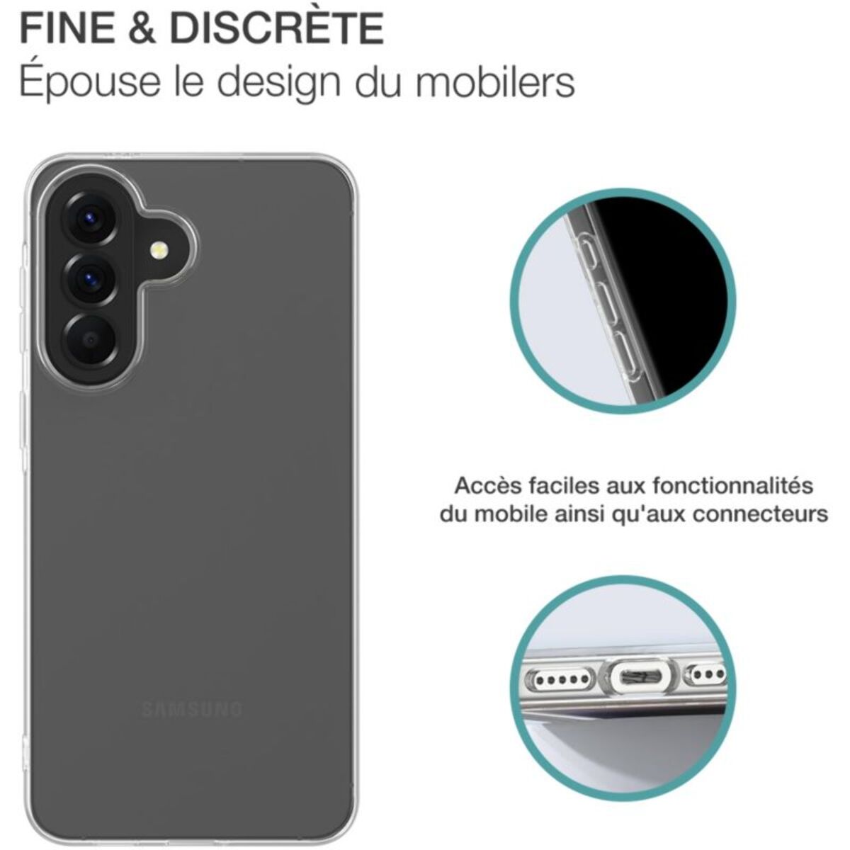 Coque BIGBEN CONNECTED A57 coque transparente +verre trempé GRS
