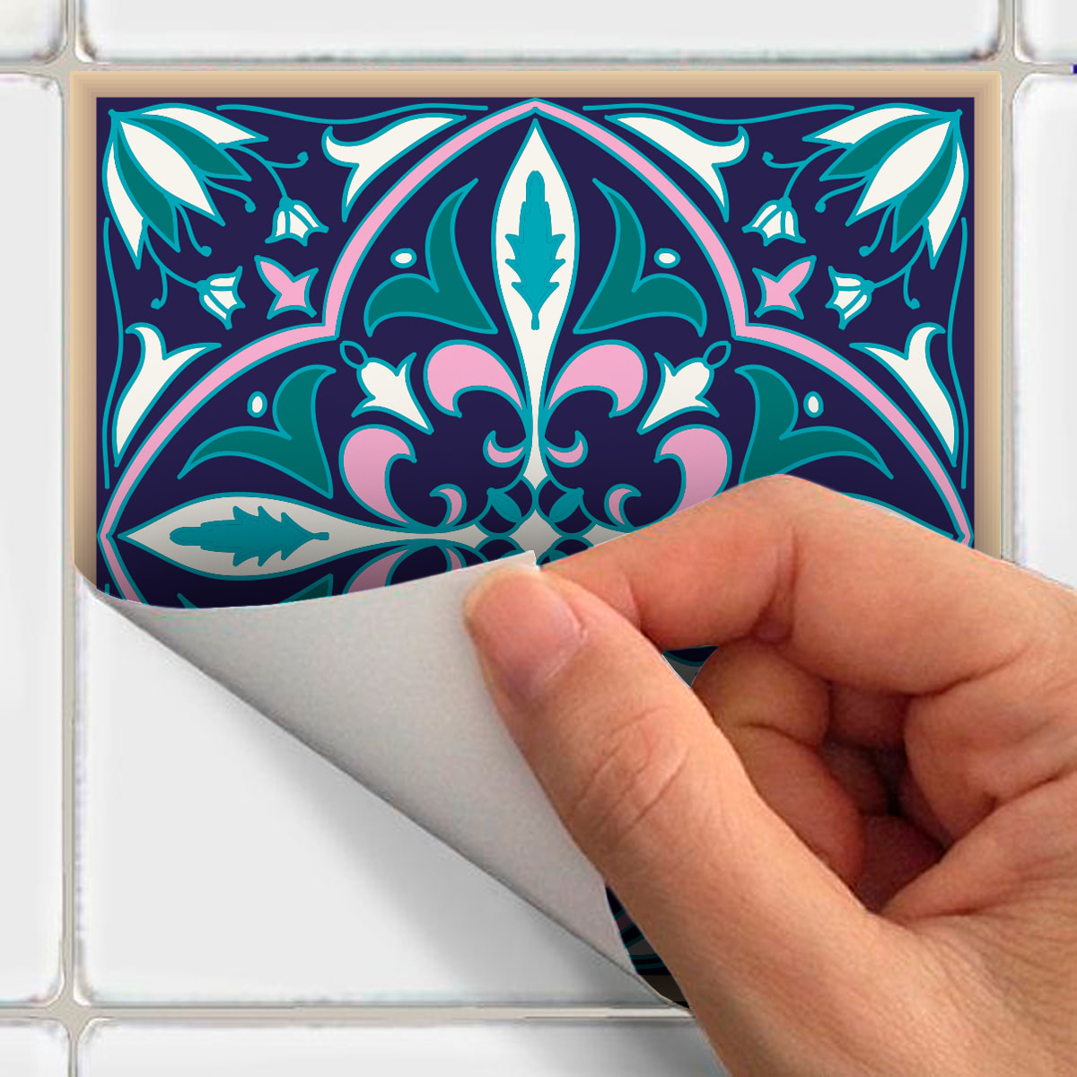 Stickers muraux - Sticker Mural Carrelage adhésif Cuisine Salle de Bain - 24 STICKERS CARRELAGES AZULEJOS LARISSA