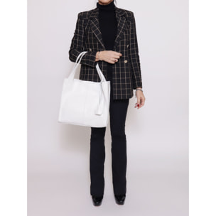 Borsa a spalla  da donna In Vera pelle Made in Italy 34x32x11 cm
