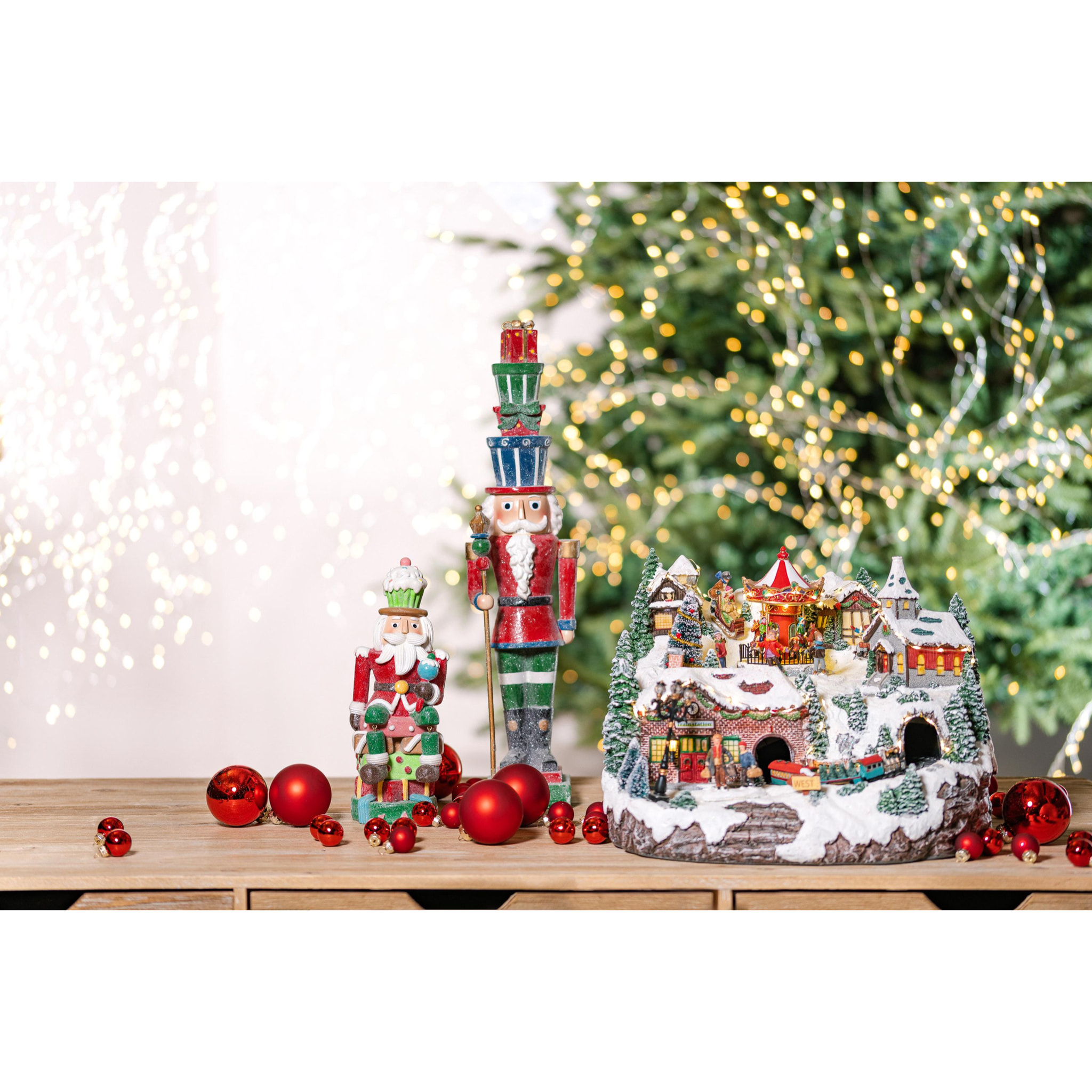 Villaggio con musica movimento e luci - Pezzi 1 - 34xH28x34cm - Bianchi Dino SpA