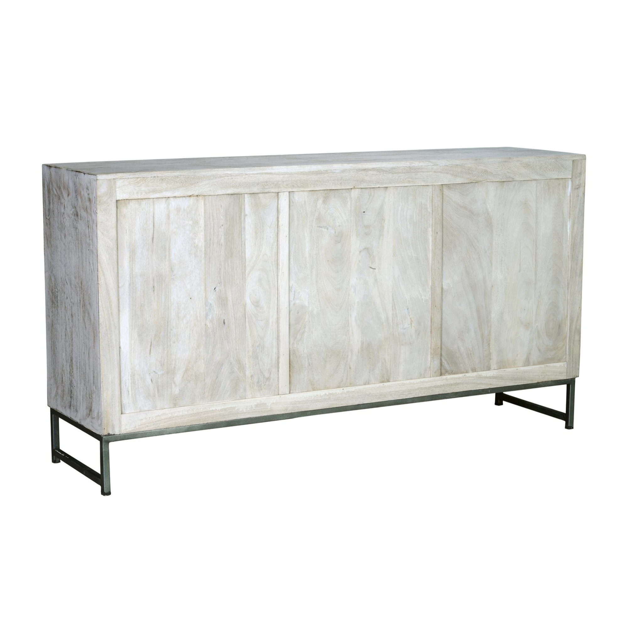 Aparador de Madera de Mango Estilo Étnico Boho Tallado