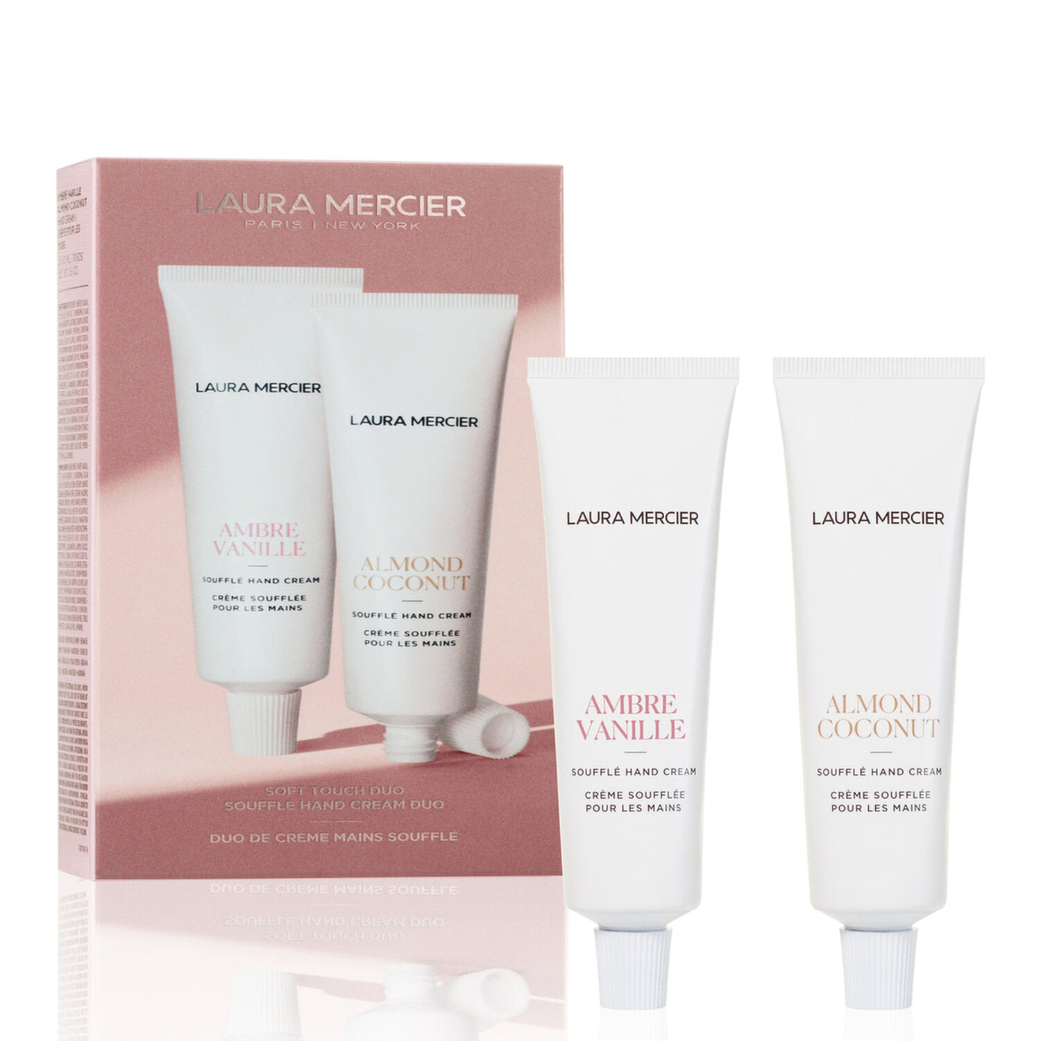 Soufflé Hand Cream Duo - Coffret Crèmes Mains Ambre-Vanille et Amande-Coco 2x55ml