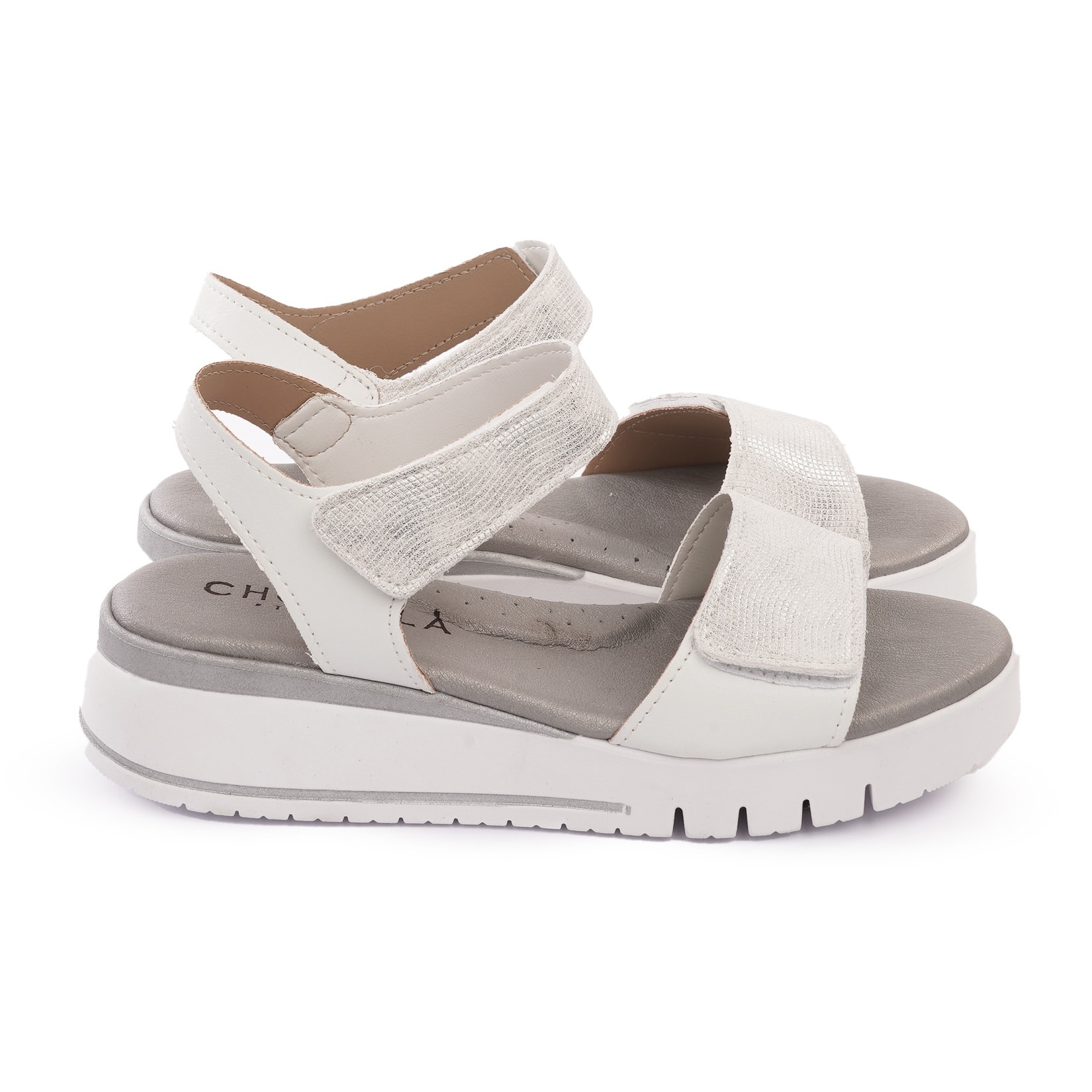 SANDALO ZEPPA FASCIA SIRENA BIANCO