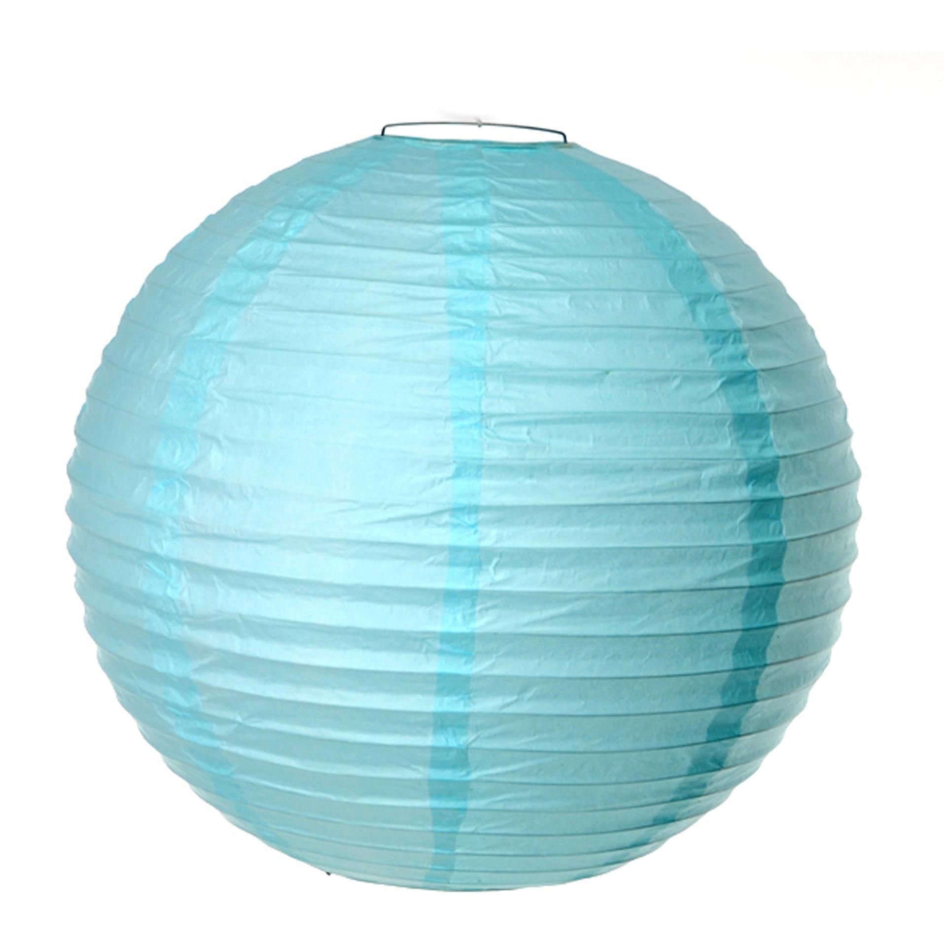 Sfera di carta da appendere. Larghezza 40 Cm - Pezzi 6 - 40X40X40cm - Colore: Blu - Bianchi Dino - Decorazioni Varie