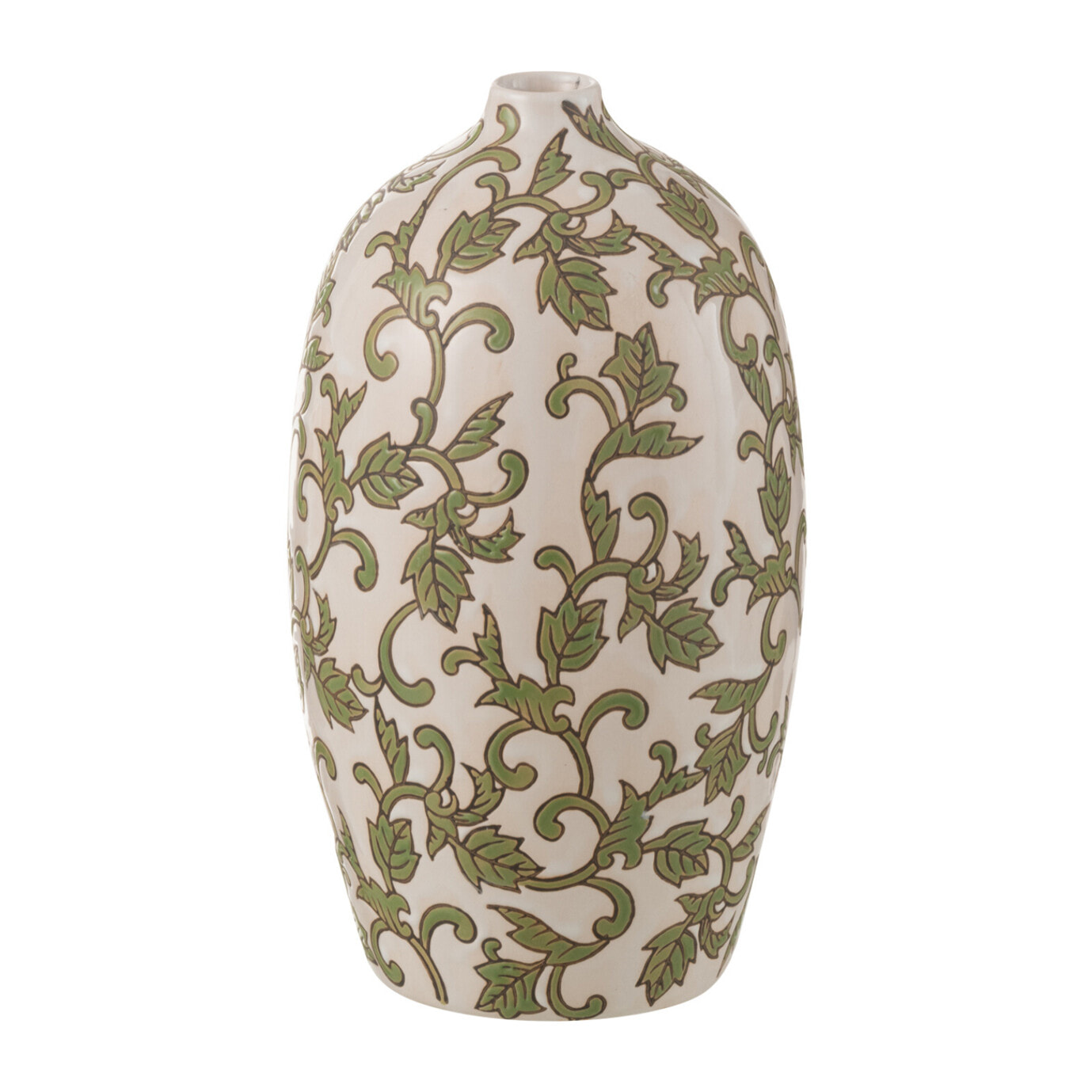 J-Line vase Yezi Ovale - porcelain - vert/blanc