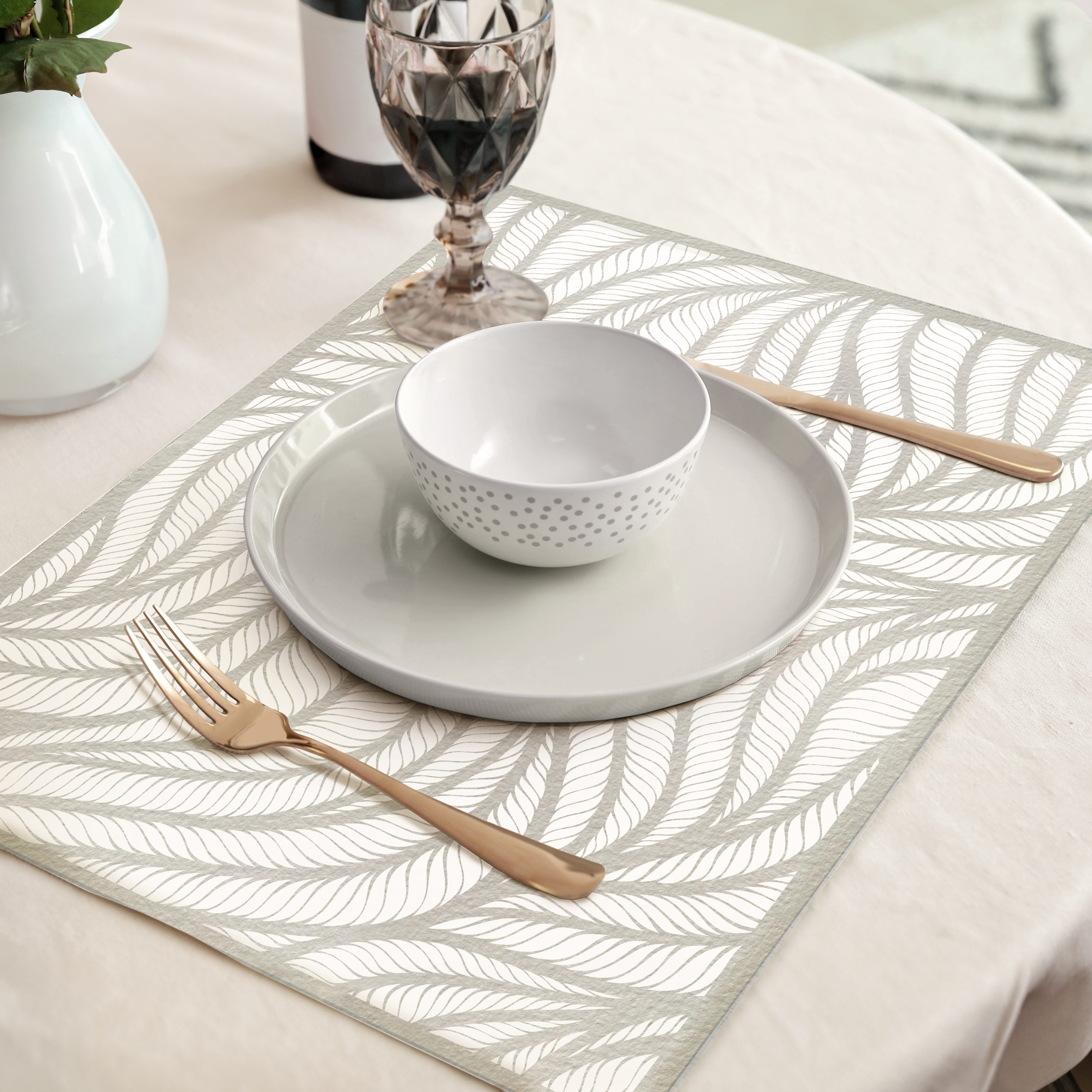 Pack de deux sets de table Heat Blanc