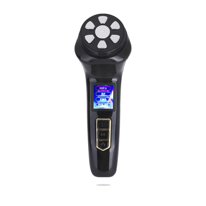 Instrumento de cuidado de la piel 4 en 1: EMS, radiofrecuencia, ultrasonidos, pulsos.