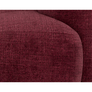 Grace - module d'assise droit en velours texturé - Prune
